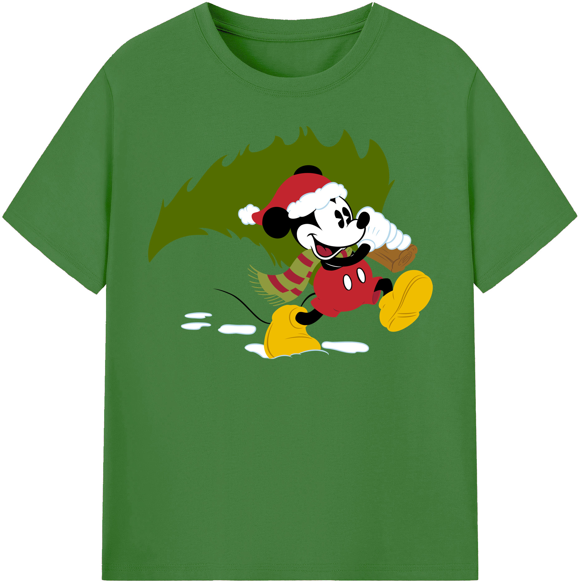 （画像用） ミッキーマウス Mickey Mouse レディースカジュアルプリントTシャツ（綿100％）